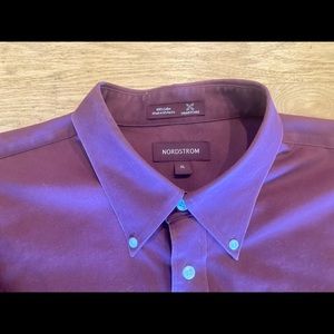 Nordstrom LS Cotton Twill Boat Shirt